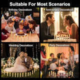 Floating Candles With Remote Control, Thanksgiving Christmas Decoration 20Pcs Flickering Magic Hanging Flameless Candles With Clips/Hooks, Fall Table Decor Home Room Birthday Party Anniversaries