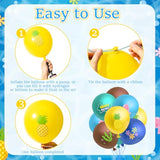 50Pcs Pineapple Balloons, Summer Tropical Latex Arch for Birthday, Baby Shower, Luau Party