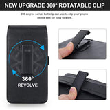 Phone Holster For Galaxy S24+ Note 20 Ultra 5G Leather Belt Case,360 Rotating Pouch Case Holster Belt Clip Case For Samsung S23+ S22+ 5G S21 Fe 5G Note 10 Plus 5G S21+ S20 Ultra 5G S20+ S10+