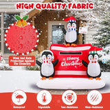 6 Ft Christmas Inflatable Decoration, Outdoor Blow Up Yard Fun Decor, Christmas Penguin Mailbox Built-In Led Lights For