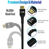 4K Hdmi Cable 2 Feet (5 Pack), Ultra Hd Hdmi 2.0 Cable, Nylon Braided & Gold C