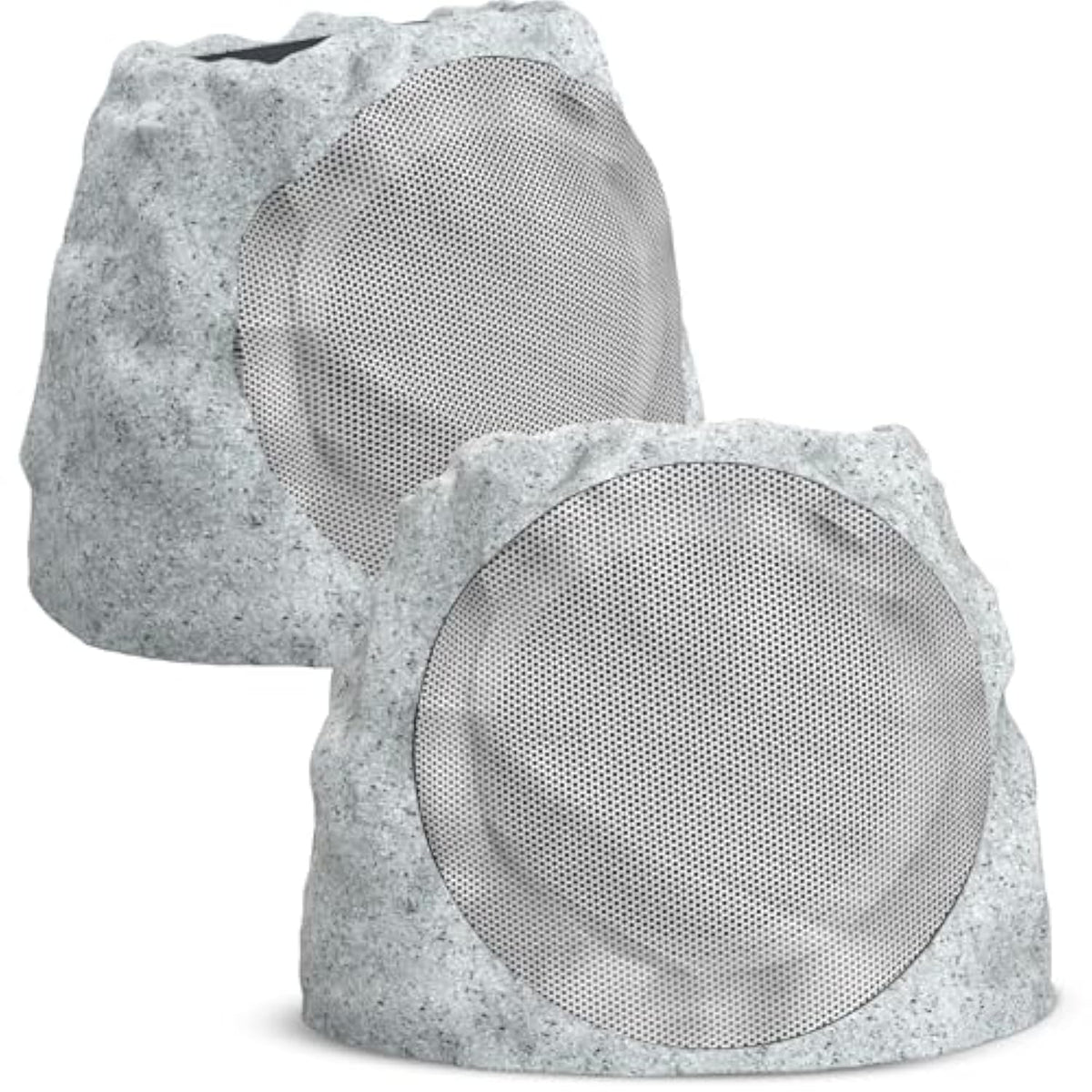 Outdoor Speakers Bluetooth Waterproof Patio Rock Speakers Outdoor Wireless,Solar-Powered,Weatherproof Design Ideal For Patio,Pool, Garden, Deck And Other Activities (Grey, 2 Pack)