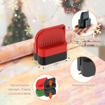 2-Pack Wrapping Paper Cutter With Wheels | Straight Line Gift Wrap Cutter For Birthday And Christmas, Fits Various Rolls And Papers, Includes 2 Replaceable Blades (Black & Red)