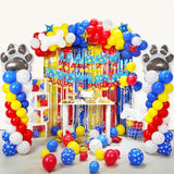 Cartoon Dog Paw Print Birthday Banner — Puppy-Themed Foil Balloons & Party Decor for Kids