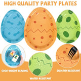 60 Pcs Dinosaur Plates For Birthday Party Supplies Disposable Dino Egg Paper Plates Easter Egg Party Decorations Egg Shaped Dinner Dessert Cake Plates Set Dino Themed Birthday Easter Decor For Kids