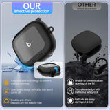 Beats Powerbeats Pro 2 Protective Case with Secure Lock & Phone Stand, Shockproof Clear Case Compatible with Powerbeats Pro2 Earbuds with Cleaner Kit & Keychain (Black)