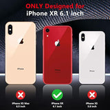 For Iphone Xr Case, [10 Ft Grade Drop Protection] [Non-Slip] [2 Pcs Tempered Glass Screen Protector] Shockproof Airbag Cushion Protective Case For Iphone Xr 6.1” (Black)