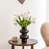 White Tulips Artificial Flowers 15 Pcs Fake Faux Tulips Real Touch Tulip Flowers With Stems Easter Spring Flowers For Arrangements Bouquet Wedding Mother'S Day Home Centerpieces Table Decor