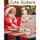 300 Pcs Christmas Stickers For Kids, Christmas Party Favors, Bulk Crafts Prizes & Goodie Bags Stuffers, Waterproof Vinyl Water Bottle Stikers Pack
