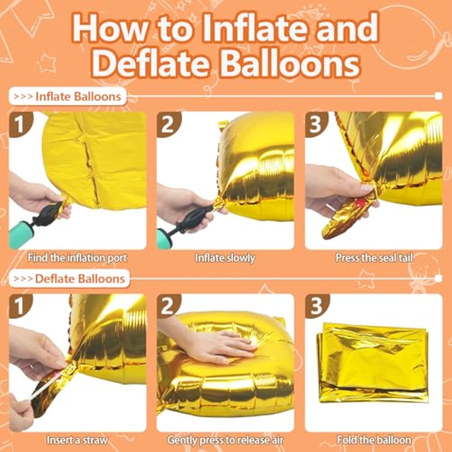 36PCS Orange Gold Brown Square Foil Balloons Backdrop Arch Kit for Fall Party Decor