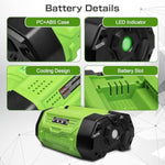 1 Pack 56V 5000Mah Ba2800 Ba4200 Replacement For Ego Battery,Compatible With Ego 56 Volt Battery Lithium Ion Ba2800 Ba4200 Ba4200T Ba1400 Ba1400T Ba2240 Lawn Mower, Leaf Blower, Chainsaw Tools (Green)