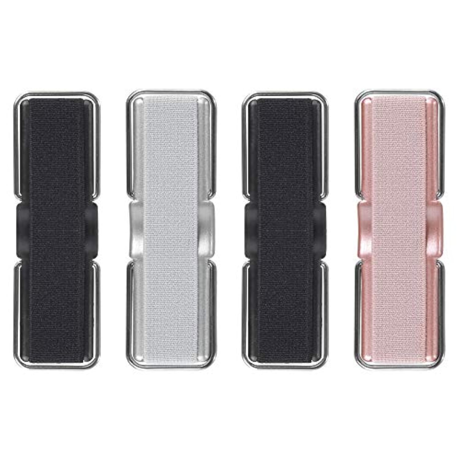 4 Pcs Phone Finger Strap Grip with Stand for iPhone Samsung, Mixed Colors