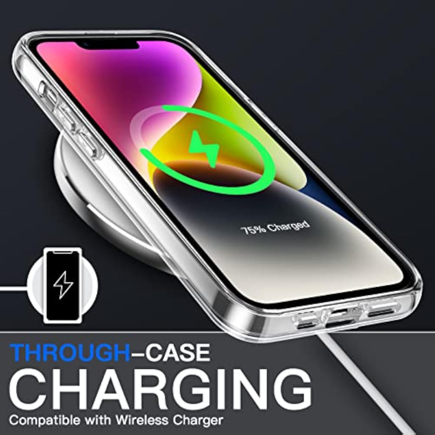 Clear Anti-Yellowing Case for iPhone 14 by JETech