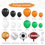 Sports Balloon Garland Kit - White/Green/Black/Orange Theme Decor
