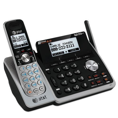 (Tl88102) Dect 6.0 1-Handset 2-Line Landline Telephone Bundle With 3 Handsets And Dual Caller Id/Call Waiting