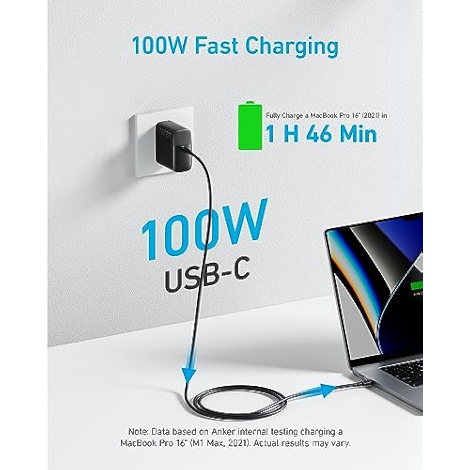 Anker MagGo Wireless Charging Station with Mac Book Pro 100W USB C Charger