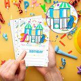 Playground Birthday Party Invitation, Park Themed Fill-In Invites For Teens Boys & Girls, 20 Invitations With Envelopes (4" X 6"), Kids Outdoor Party Favors Decorations And Supplies -51