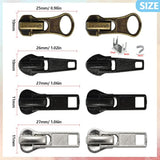 24 Pcs #5 #7 Zipper Sliders Replacement Zipper Pull Repair Kit Include