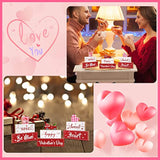 3 Pcs Valentine'S Day Wooden Sign Table Decor, Happy Valentine'S Tabletop Centerpiece Xoxo Be Mine Valentine Decorations For Tables, Valentine'S Day Presents Wood Love Heart Desk Mantle Shelf Decoration