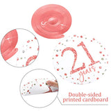 21St Birthday Party Decorations, 21St Birthday Banners Rose Gold Hanging Swirls Ceiling Decorations Shiny Foil Swirls For Party Supplies 30 Count