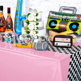 3PCS Car Birthday Party Tablecloths (54"x108") for Racing Theme Decor (Pink)