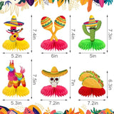 20 Pcs Fiesta Party Decorations Set Mexican Banner Cinco De Mayo Mexico Banner Hanging Swirls And Honeycomb Centerpieces For Mexican Theme Fiesta Taco Birthday Party Decoration