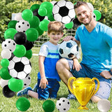 Soccer Balloons Arch Garland Kit, 107Pcs Party Decorations With Latex & Foil Balloons, Banner, Cupcake Toppers For Sports Themed Party