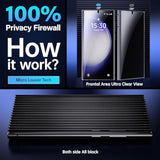 For Samsung Galaxy S23 Ultra/S22 Ultra Privacy Screen Protector, [Ultrasonic Fingerprint Support] [Bubble-Free] Anti-Spy 3D Curved Full Coverage Private Film [Not Glass] [2 Pack]