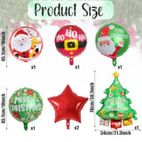 7pcs Christmas Foil Balloons Tree Snowman Santa Party Decor Self-Inflate