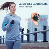 Behind The Head Headphones, Bluetooth 5.0 Neckband Around Head Headphones Lightweight Small Foldable Wireless Sports Sweatproof Headset With Microphone & Carrying Case (Black)