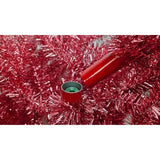 Martha Stewart Tinsel Pre-Lit Artificial Christmas Tree, 7 Ft, Clear Lights, Pink - Led…