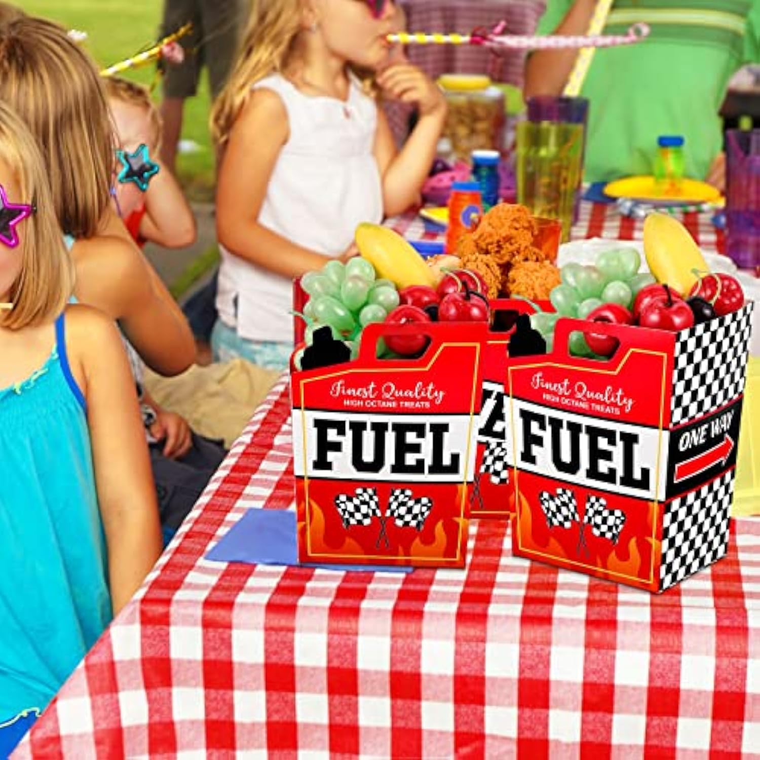 12 Pcs 7.1'' X 5.5'' Big Race Car Centerpieces Bucket Racing Birthday