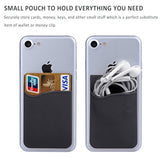 3-Pack Silicone Stick-On Card Holder Wallet for Phones & Tablets