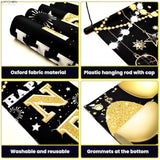 Xtralarge 2026 Happy New Year Banner – 72X12 Inch | Black And Gold Happy New Year Door Banner For New Years Decorations 2026 | Porch Banner For New Years Eve Party Supplies 2026 | Nye Decor