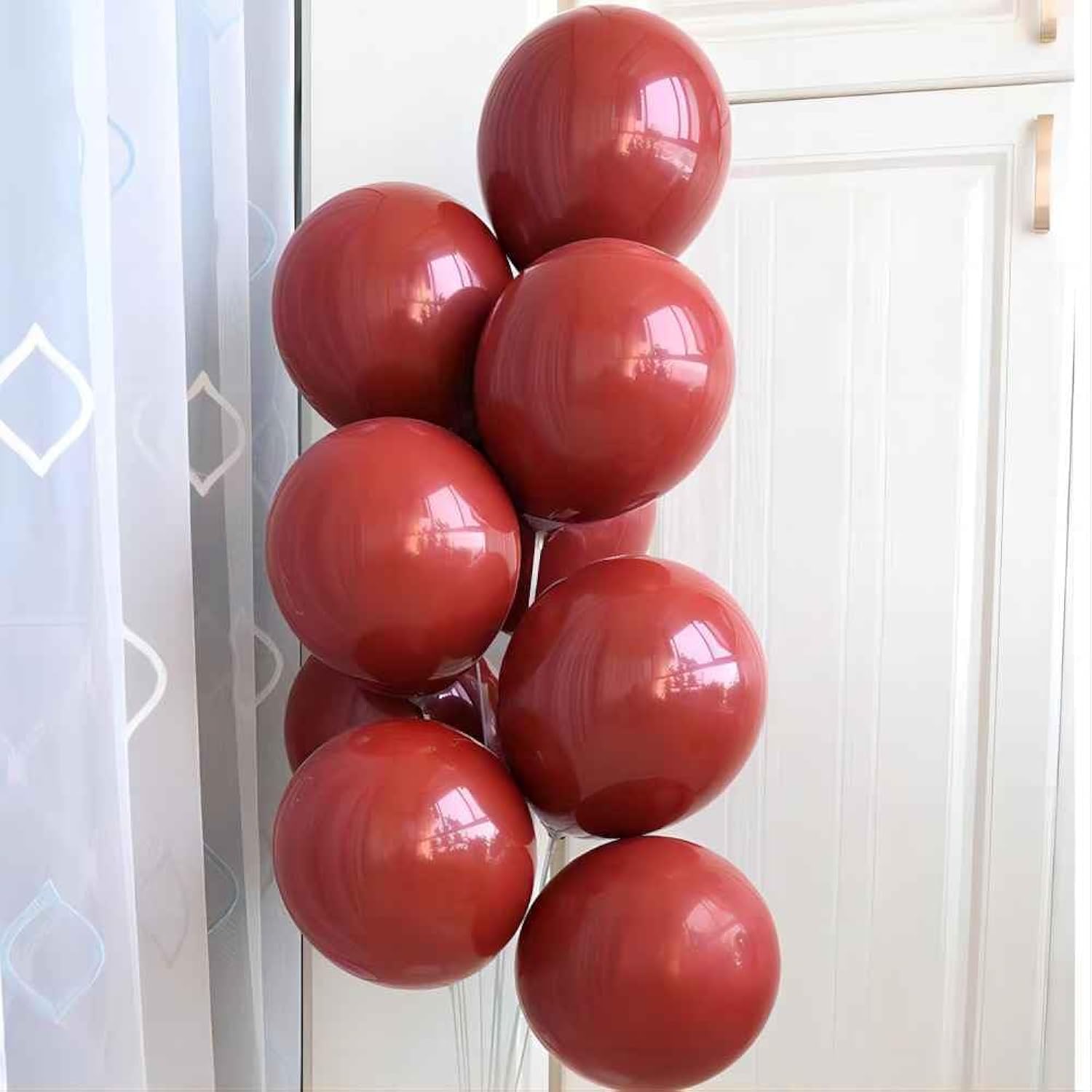 Ruby Red Balloons 100 Pcs Dark Red Latex Balloon Different Sizes 18 12 10 5 Inch Premium Helium Balloons For Balloon Garland Arch Birthday Party Wedding Valentine'S Day Christmas Decorations