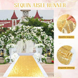 Wedding Aisle Runner Gold Carpet Runner For Party Prom Sequin Sparkly Rug For Indoor Outdoor Engagement Ceremony Decoration 2Ftx15Ft
