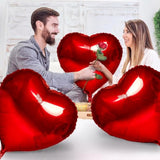 Red Heart Balloons- 4Pcs 32Inch Foil Heart Balloon, Valentine Day Ball