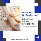 Cat6 Ourdoor Ul Cmx [23Awg Solid Bare Copper] 1000 Ft, 600Mhz, Etl Listed, Uv-