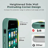 For Iphone 8/7/6S/6 Case With Stand & 2 Glass Screen Protectors - Green Liquid Silicone Shockproof Cover For Women, Girls, Boys