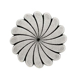 10 Pieces Rotating Flower Metal Shank Buttons. 25Mm (1 Inch) (Antique