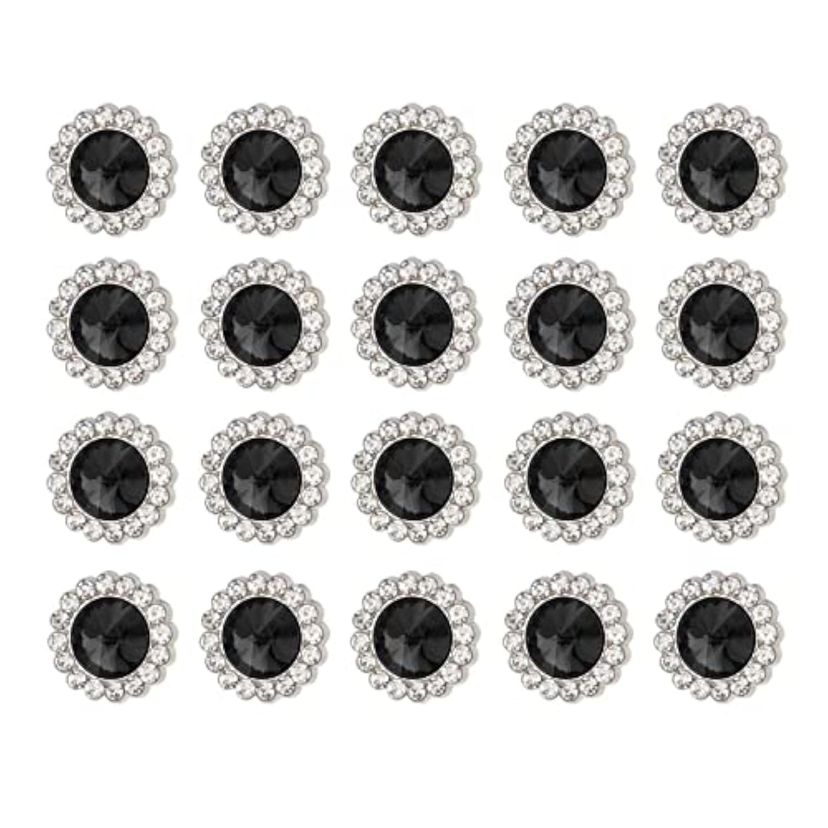 20 Pcs Shank Buttons, 20 Mm Alloy Rhinestone Buttons For Sewing, Vinta