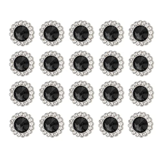 20 Pcs Shank Buttons, 20 Mm Alloy Rhinestone Buttons For Sewing, Vinta