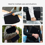 ZAGG - 12 Inch Laptop Sleeve Case, Neoprene Tablet Soft Cover Bag Compatible with Google Chromebook, Google Notebook, Tablets up to 12-inches - Black