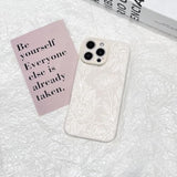 Compatible With Iphone 16 Pro Case Cute Aesthetic Floral Flower Rose Line Pattern For Women Girl Trendy Slim Fit Tpu Silicone Shockproof Full Camera Protection Cover - White
