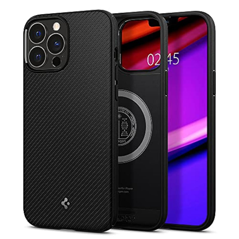 Spigen Mag Armor (MagFit) Compatible with MagSafe Designed for iPhone 13 Pro Max Case (2020) - Matte Black