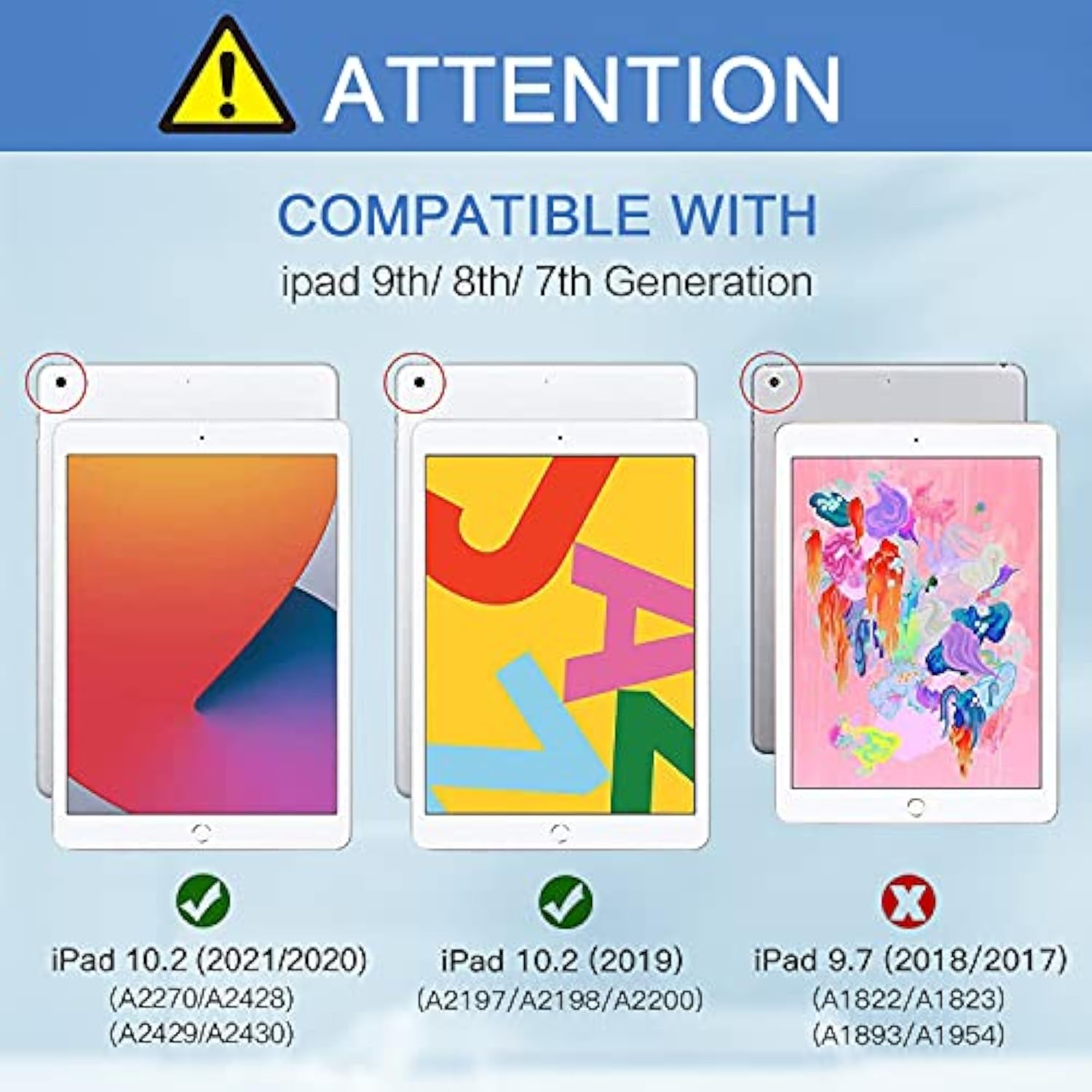 Slim Heavy Duty Shockproof Rugged Protective Case With Built In Stand For Ipad 9Th Generation Ipad 8Th Generation Ipad 7Th Generation