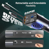 Super Fast 4-In-1 Retractable Dual C Type Car Charger | Pd30W Charger For Multiple Devices | 82 Cm Long, Flexible,Universal & Compact Design | Compatible For Iphones, Samsung & Android Devices