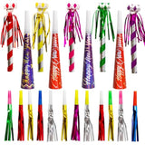 50 Pcs Happy New Year 2026 Noise Makers Gold Black Silver Party Set