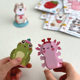 Valentines Day Card For Kids, Boys, Girls - 3D Classroom Pop-Up Cards - Cute Animals Gift Exchange Cards - 8 Pack - Blank Notecard & Envelope Included