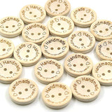 200Pcs 1 Inch Wooden Craft Buttons 25Mm Wood Buttons For Crafts 2 Hole